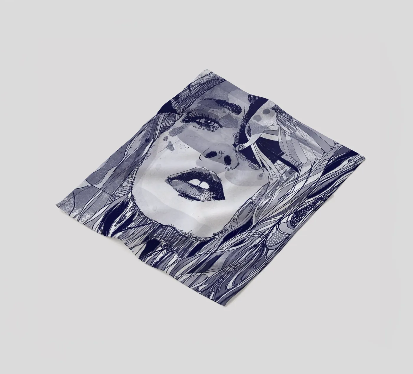 blu fleecedeken van Giulio Iurissevich