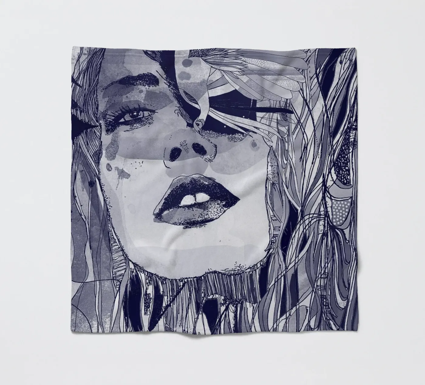 blu fleecedeken van Giulio Iurissevich