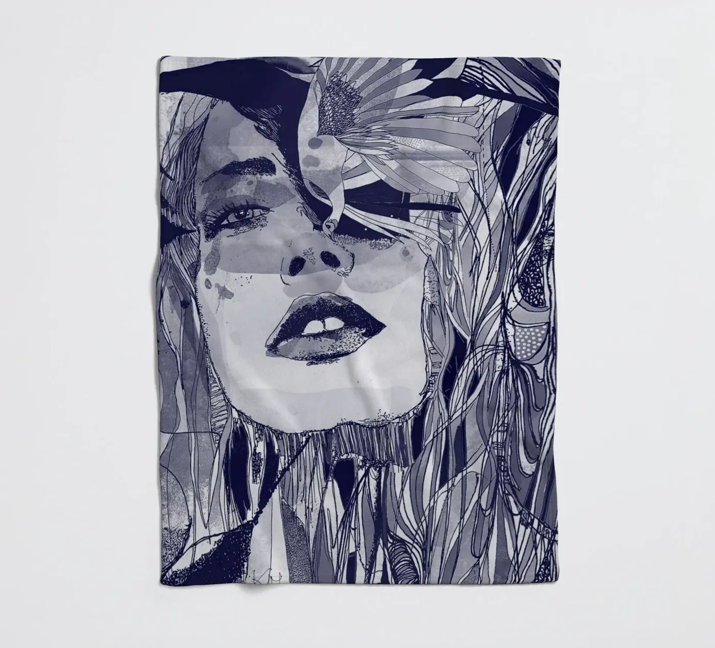 blu fleecedeken van Giulio Iurissevich