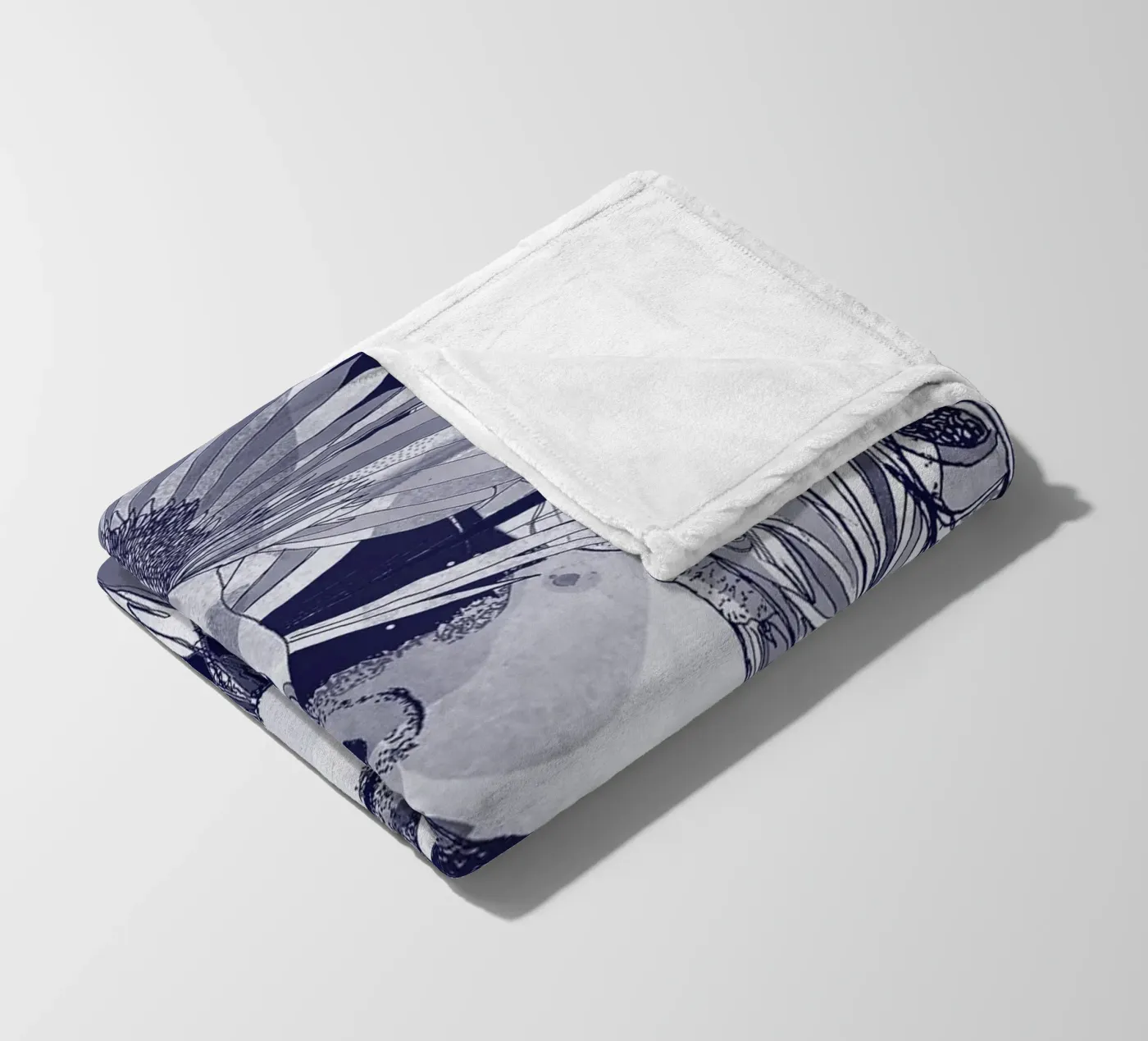 blu fleecedeken van Giulio Iurissevich