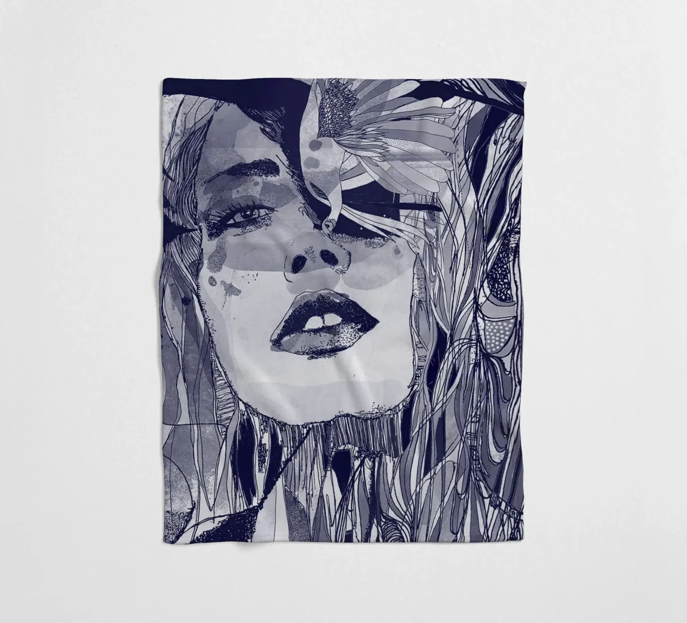 blu fleecedeken van Giulio Iurissevich