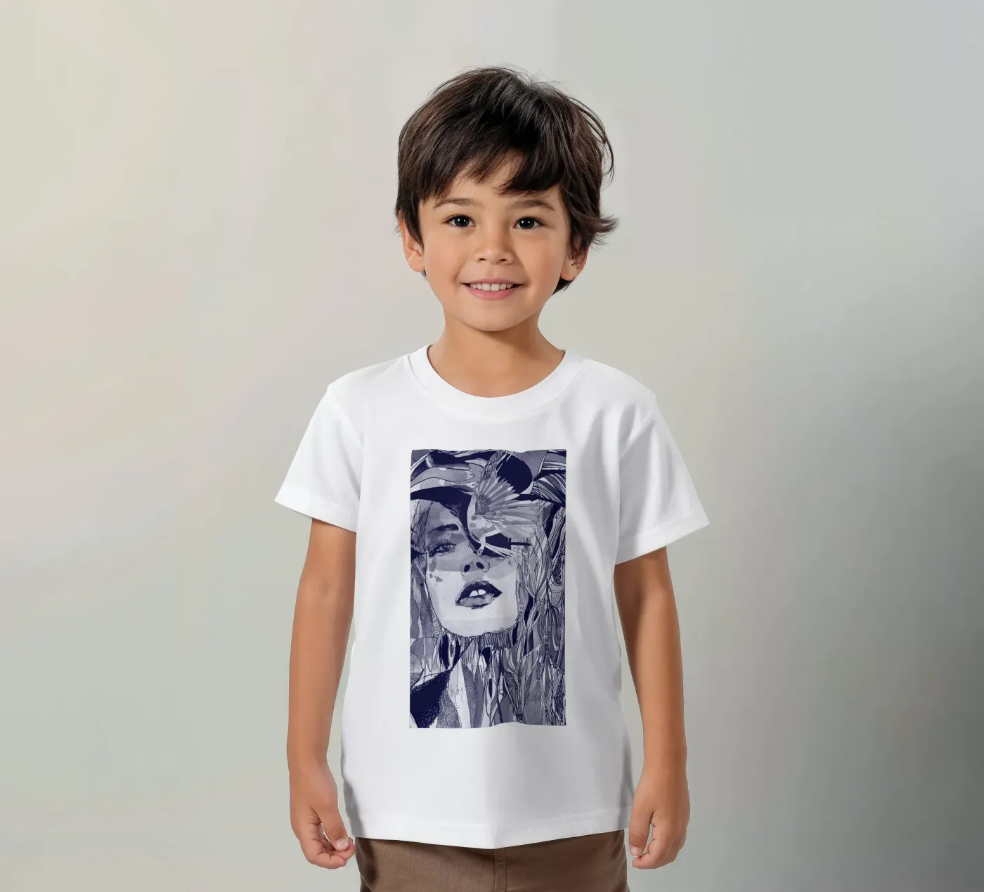 blu t-shirt bambini da Giulio Iurissevich