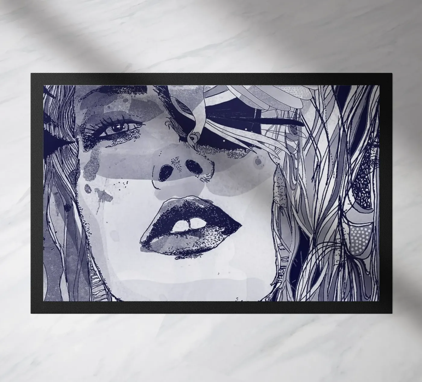 blu Fußmatte von Giulio Iurissevich