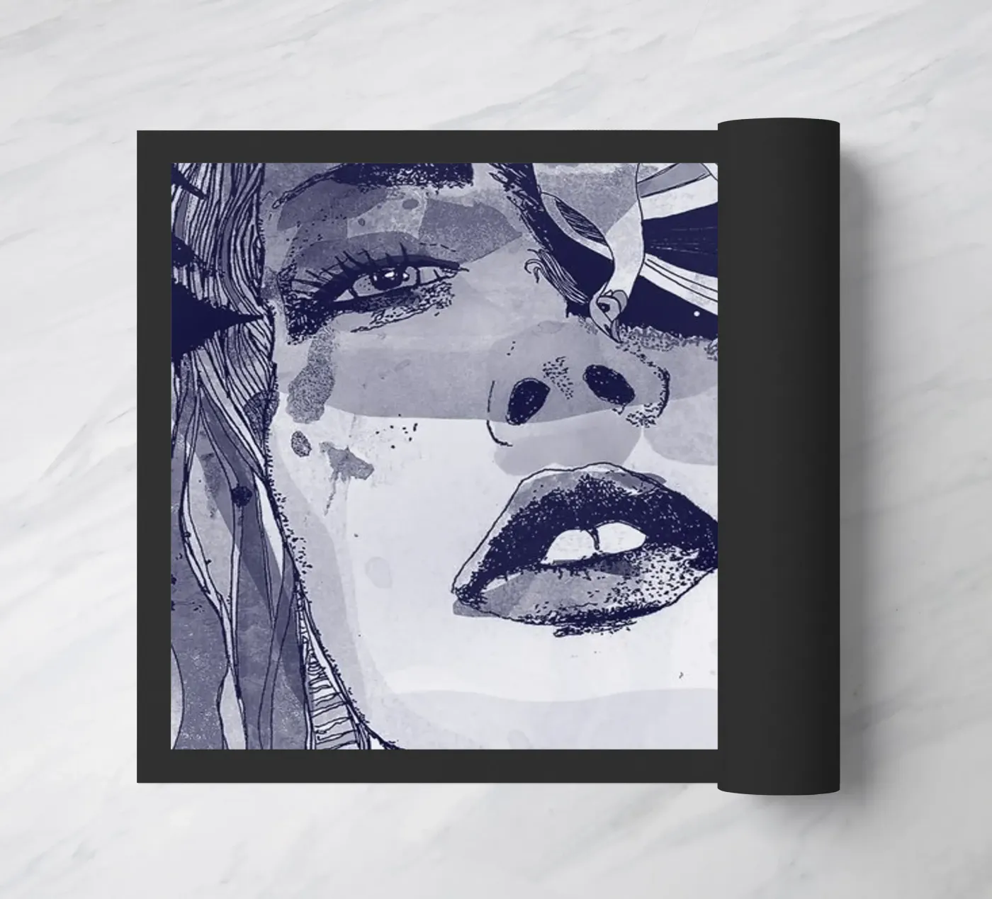 blu Fußmatte von Giulio Iurissevich