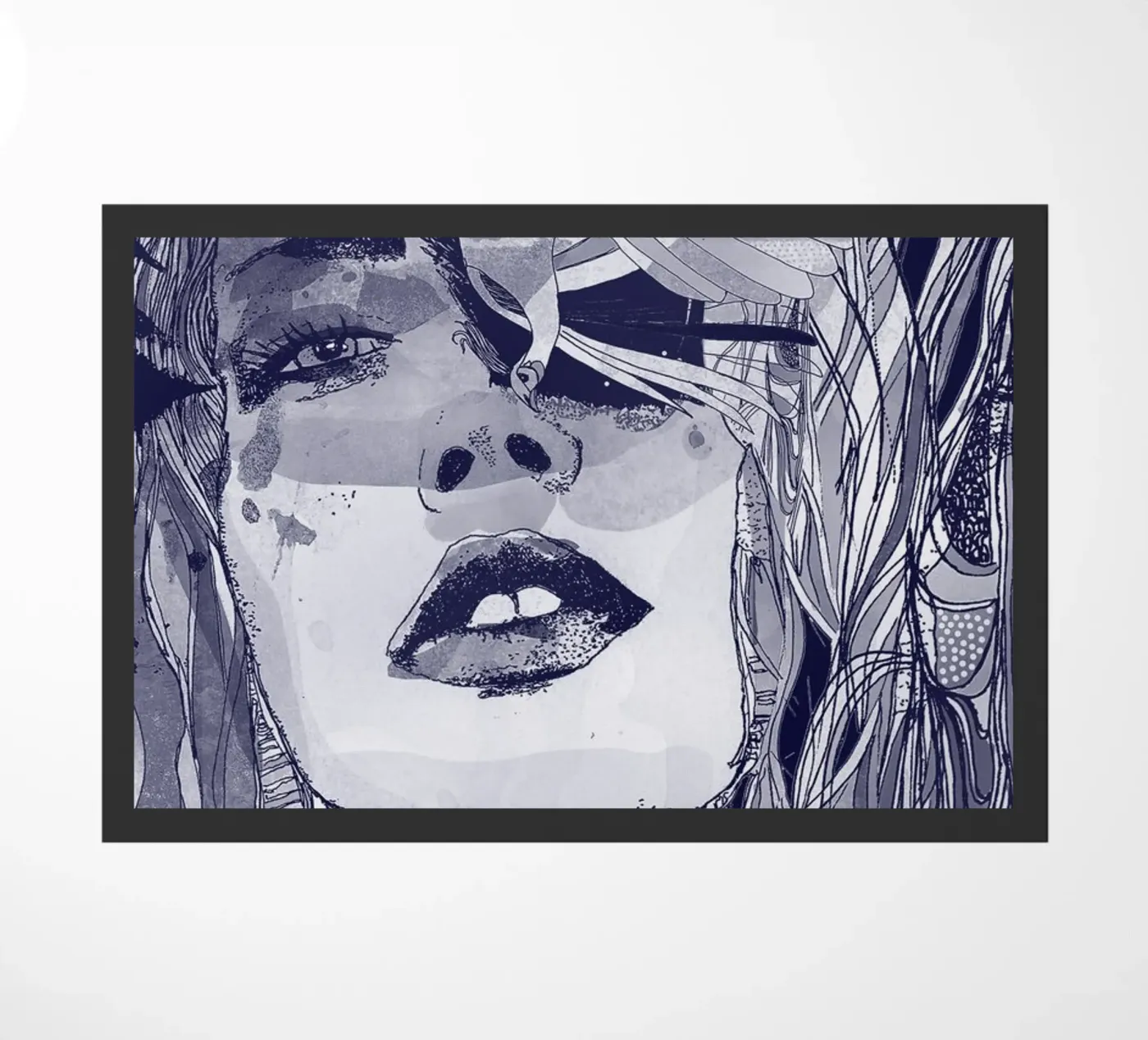 blu Fußmatte von Giulio Iurissevich