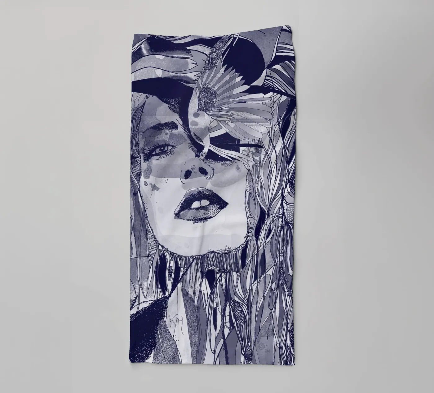 blu badhanddoek van Giulio Iurissevich