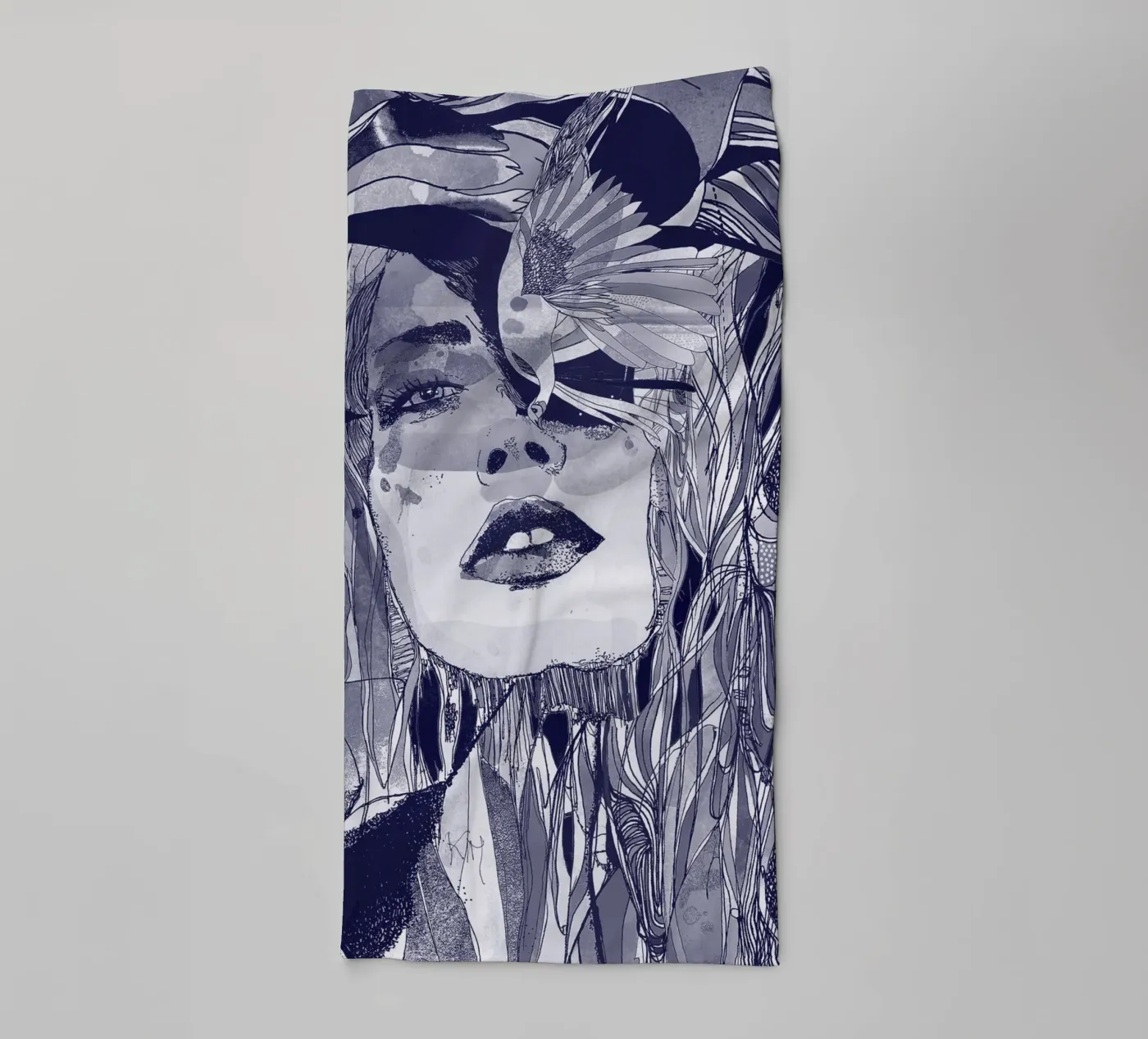 blu towel by Giulio Iurissevich