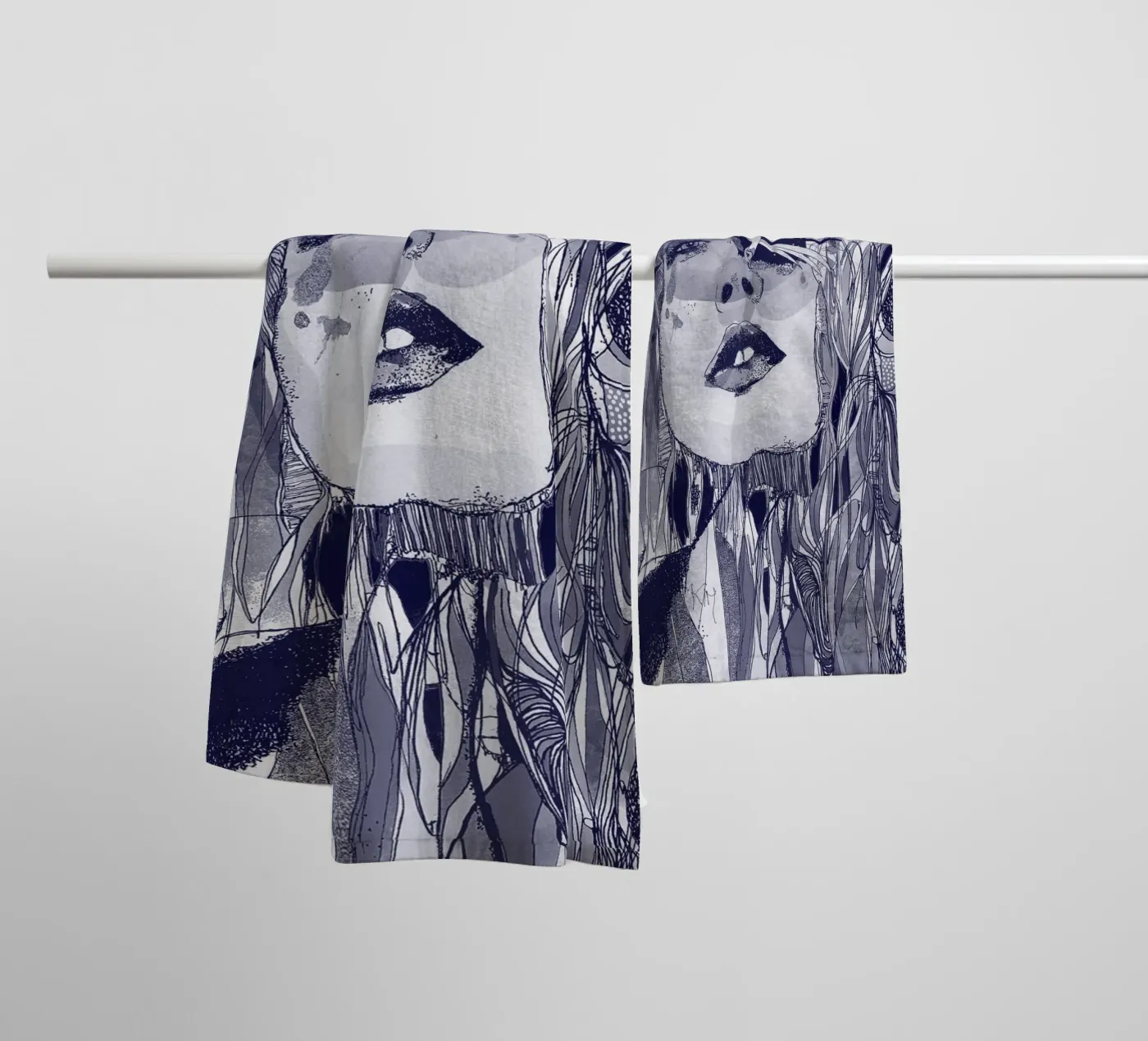 blu badhanddoek van Giulio Iurissevich
