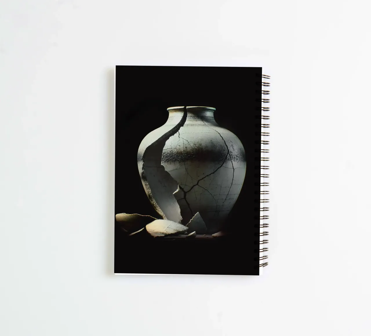 Broken vase - a symbol of transience spiral notebook by scHio