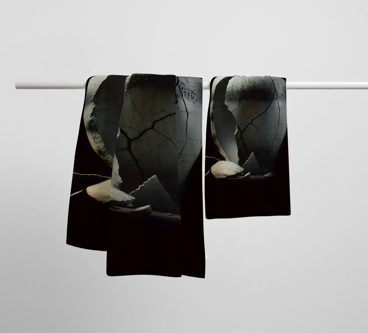Broken vase - a symbol of transience towel by scHio