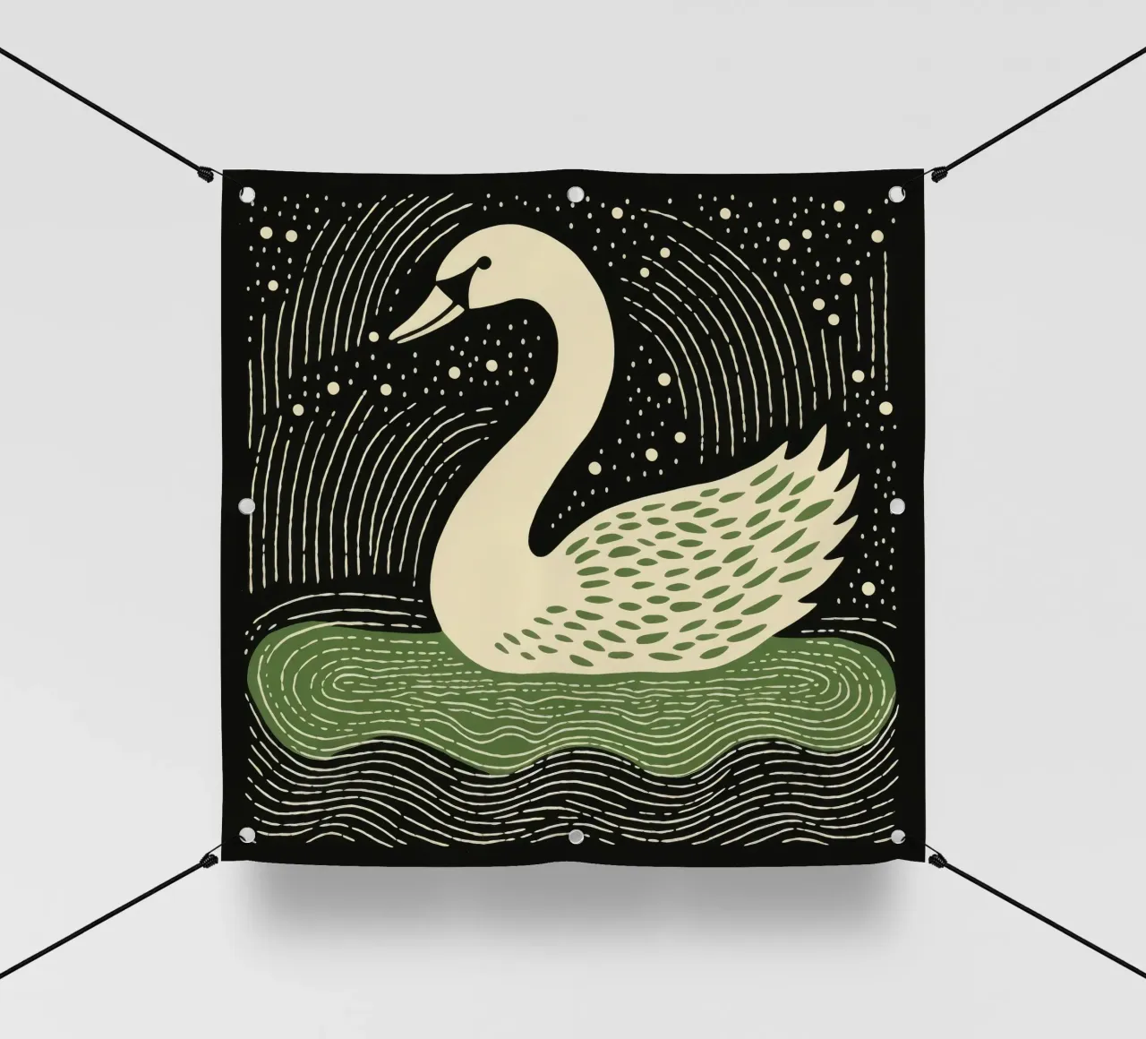 Cigno Verde 1 telo in pvc da Minimal Animal Art