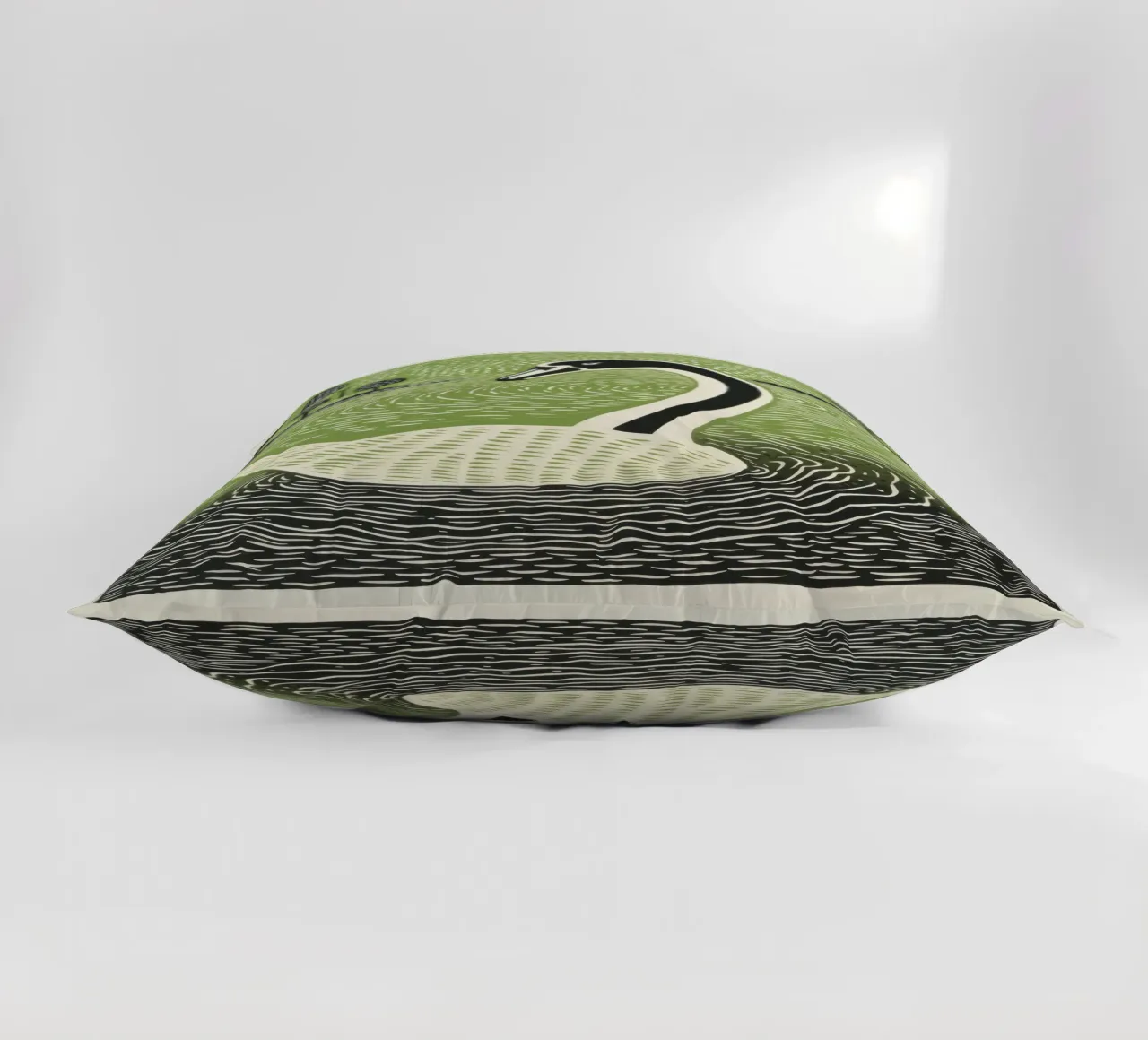 Cigno Verde 2 cuscino da Minimal Animal Art