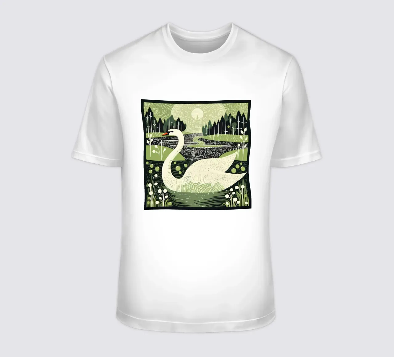 Cigno Verde 3 t-shirt da Minimal Animal Art