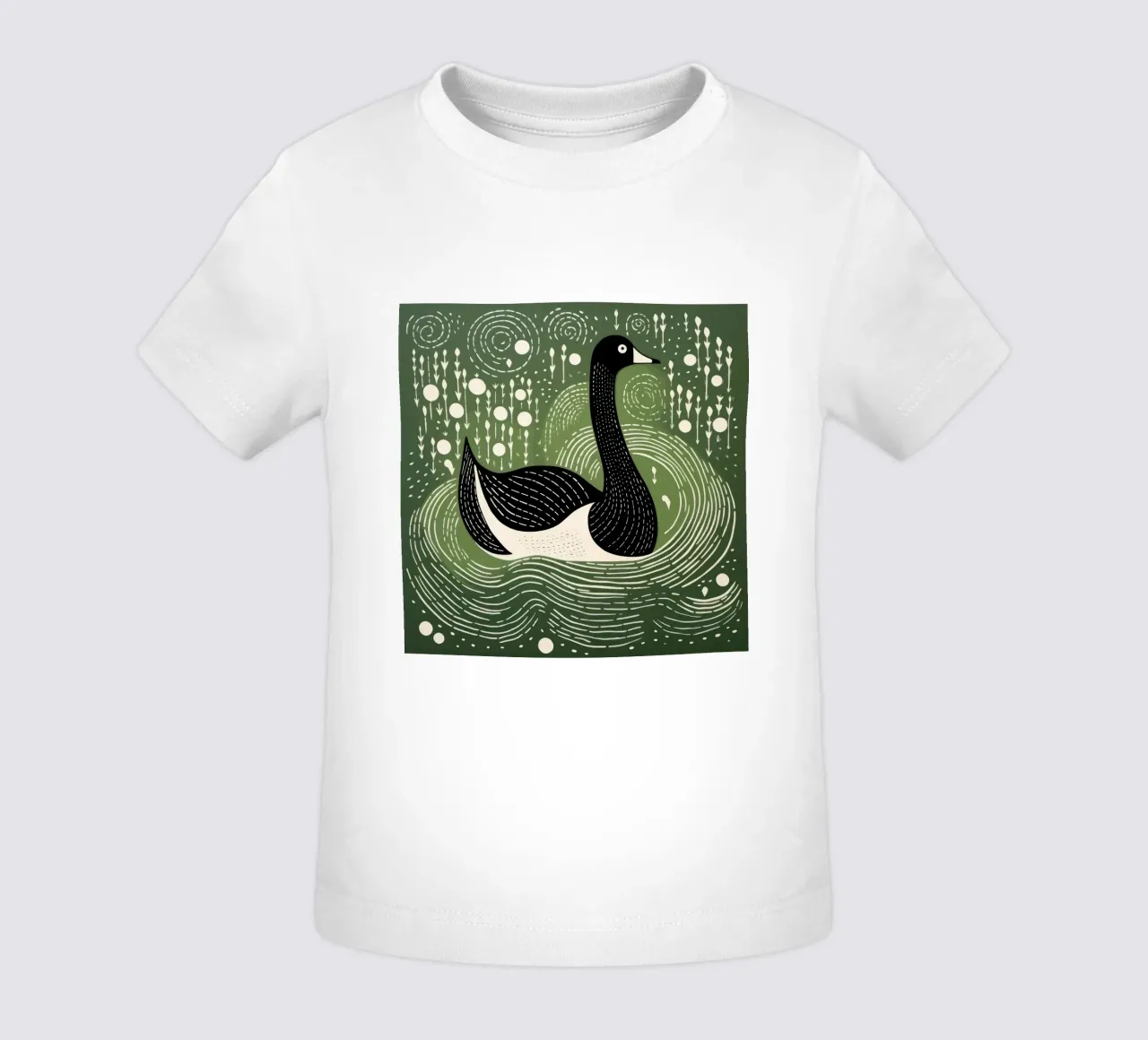 Cygne vert 4 t-shirt pour bébé de Minimal Animal Art