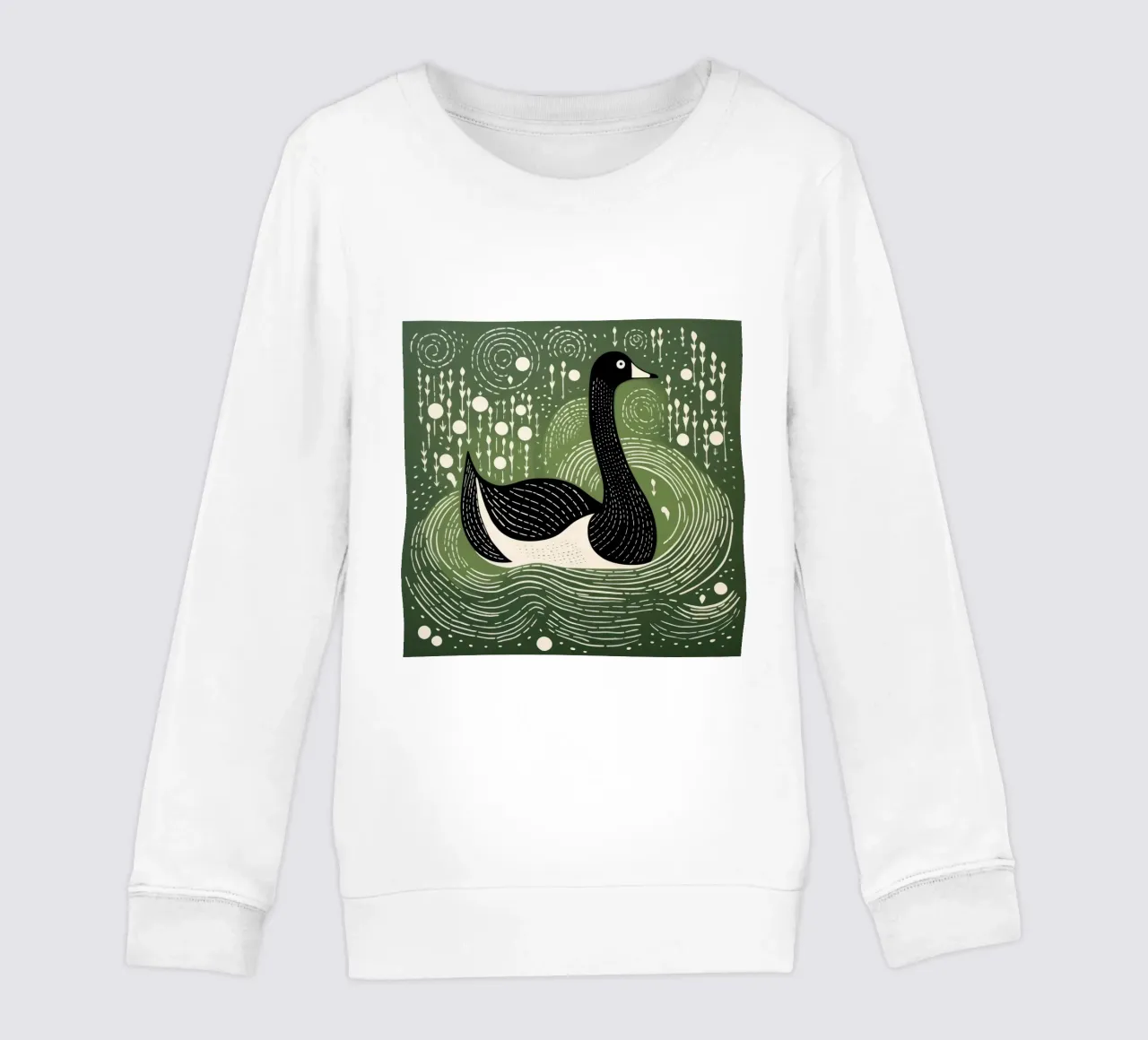Cigno verde felpa bambino da Minimal Animal Art