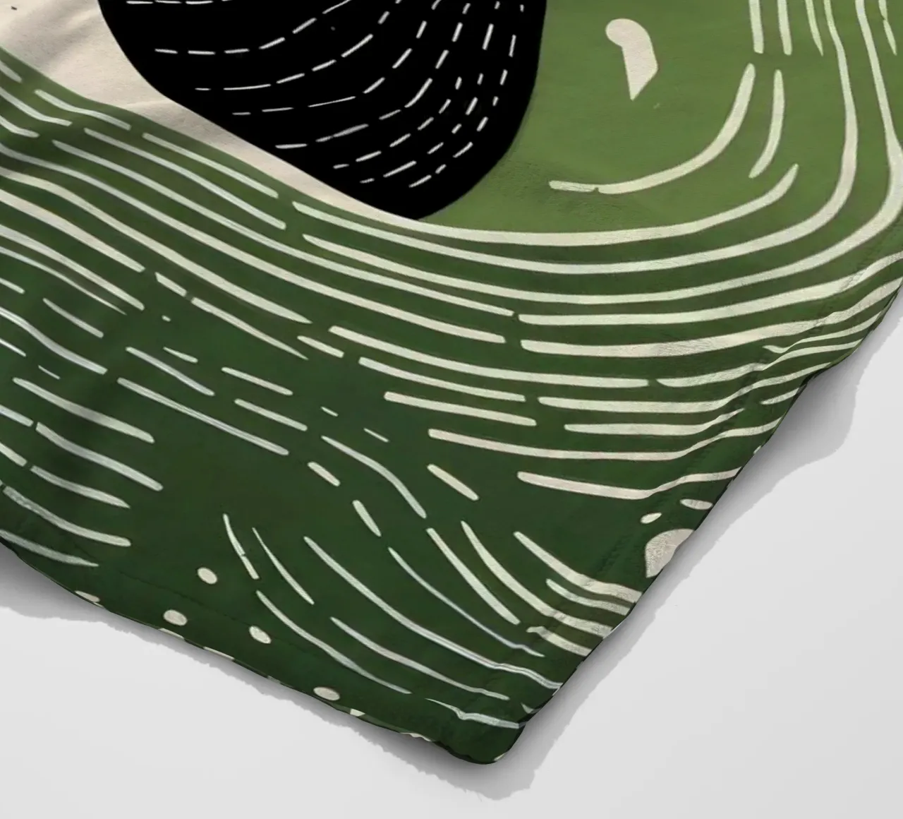 Cygne vert 4 plaid polaire de Minimal Animal Art