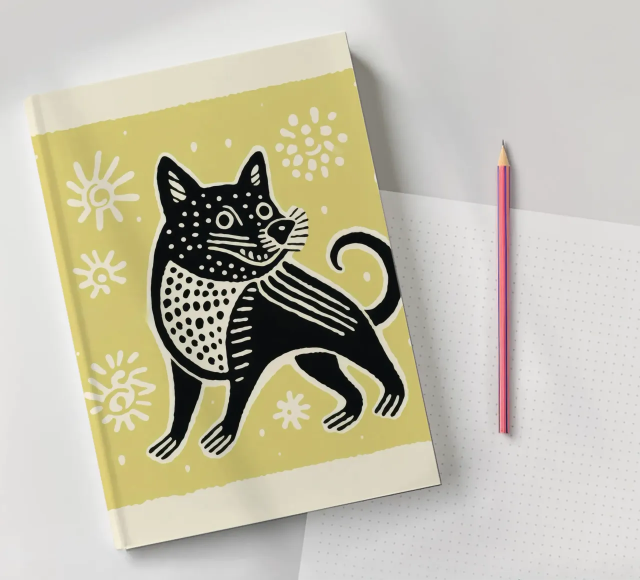Green Tasmanian Devil 2 notebook by Minimal Animal Art