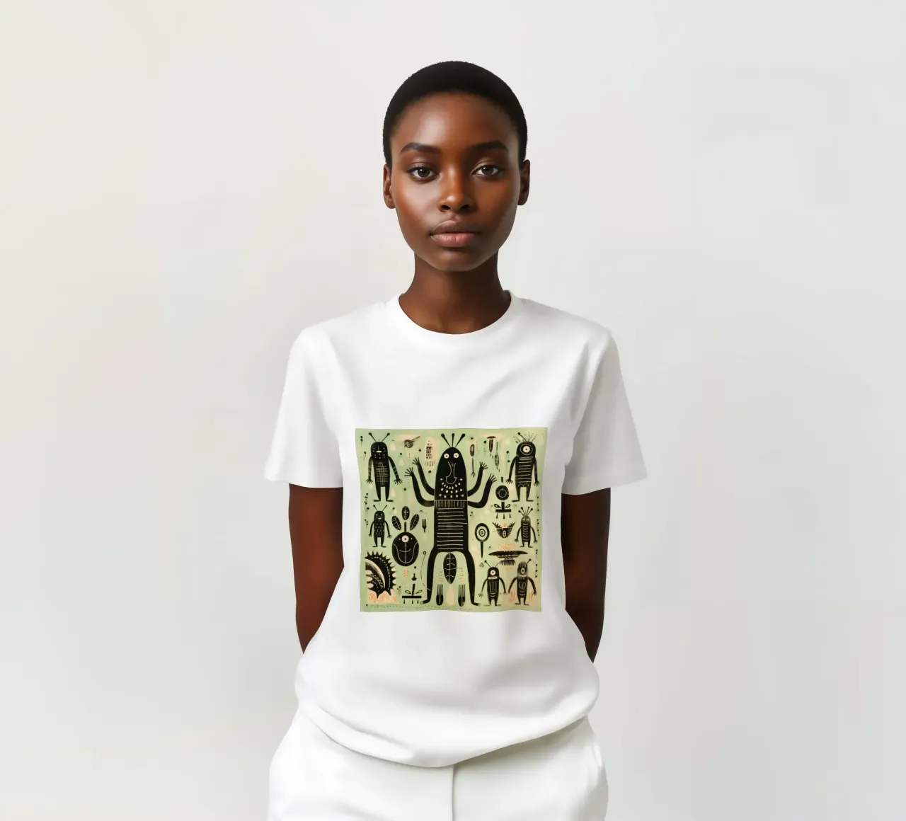 Termite verde 1 t-shirt da Minimal Animal Art