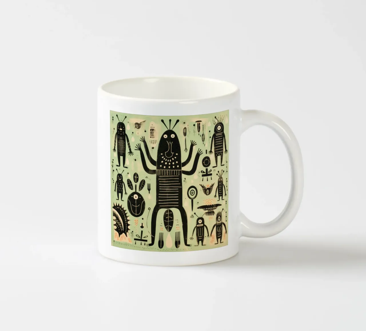 Termite verde 1 tazza in ceramica da Minimal Animal Art