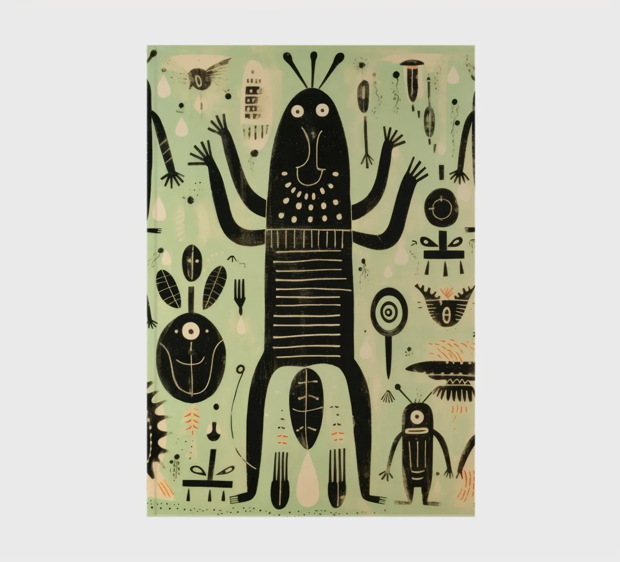 Termite vert 1 carnet de notes de Minimal Animal Art