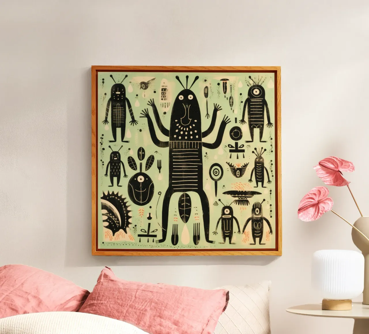 Green Termite 1 acrylic glass by Minimal Animal Art