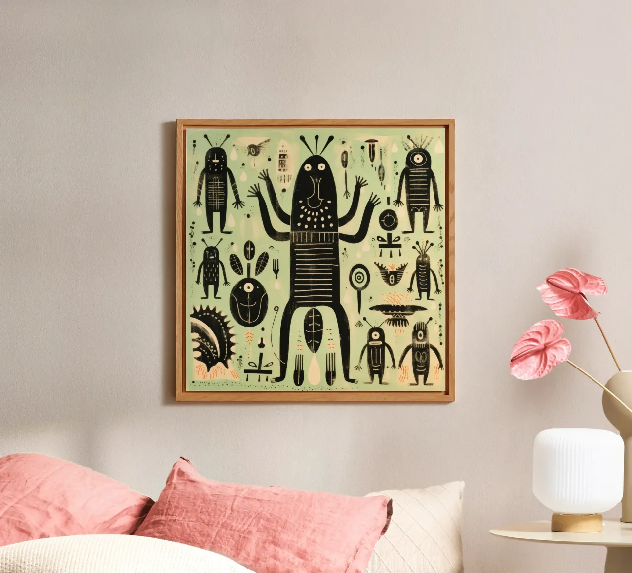 Termite verde 1 alluminio dibond da Minimal Animal Art