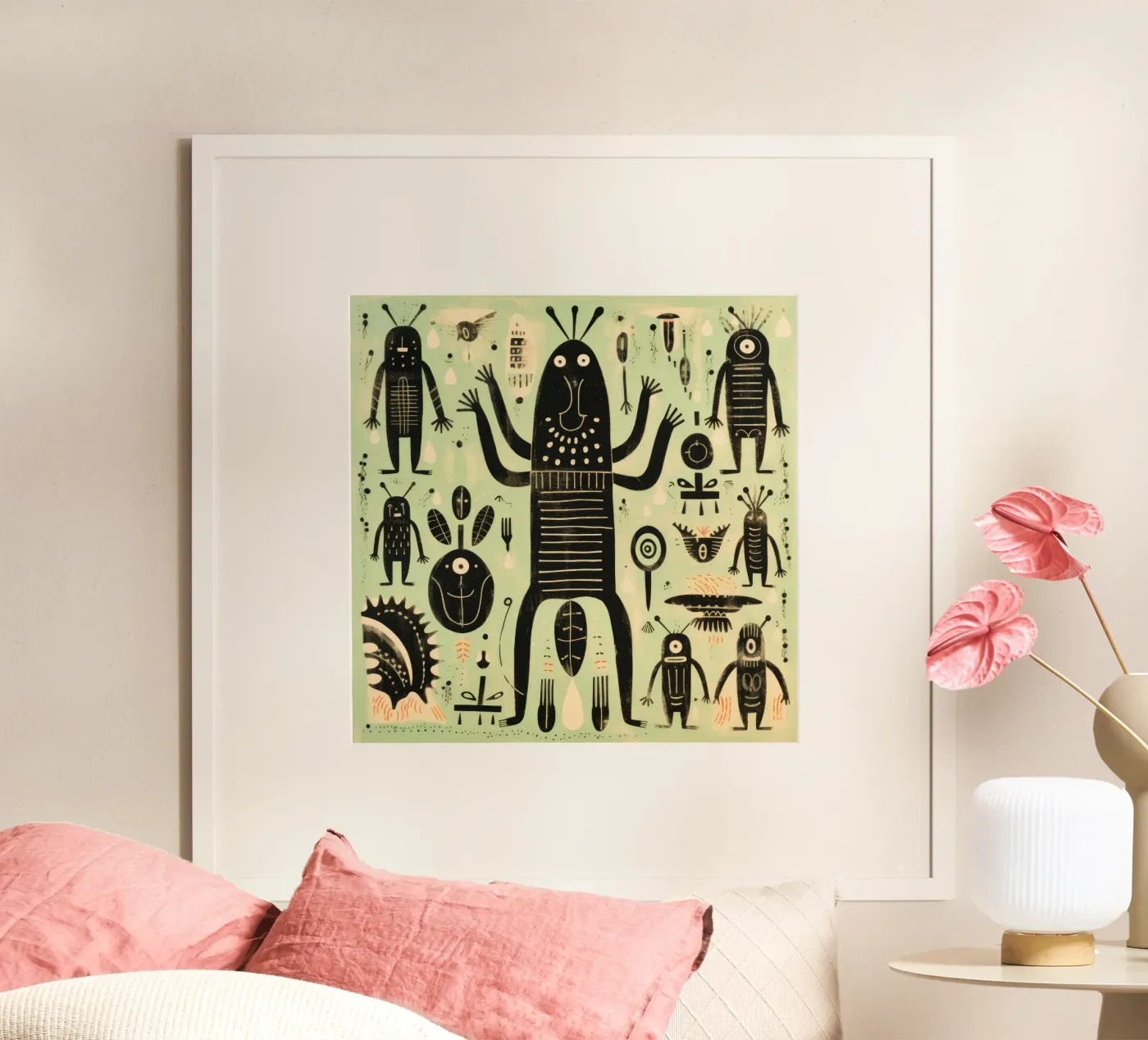 Green Termites poster by Minimal Animal Art