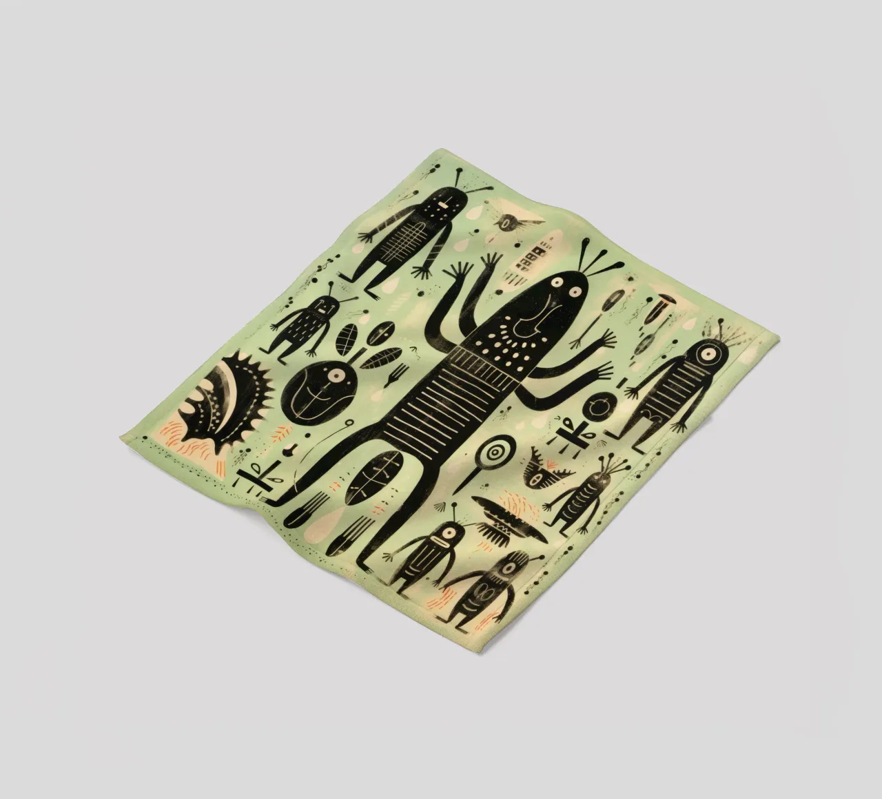 Termite verde 1 coperta in pile da Minimal Animal Art