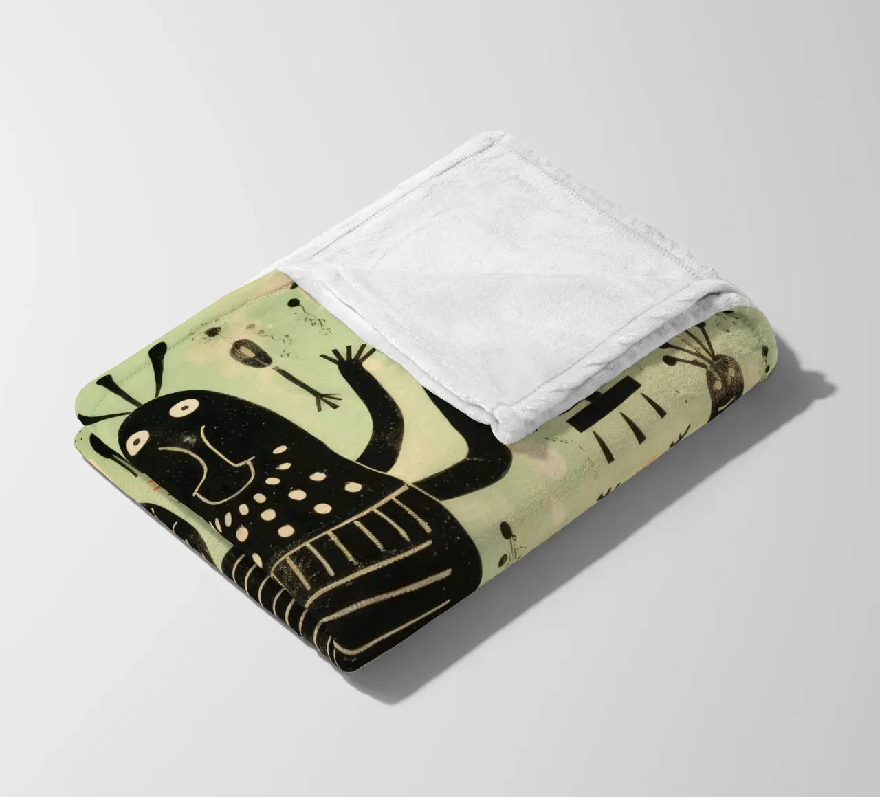 Termite verde 1 coperta in pile da Minimal Animal Art