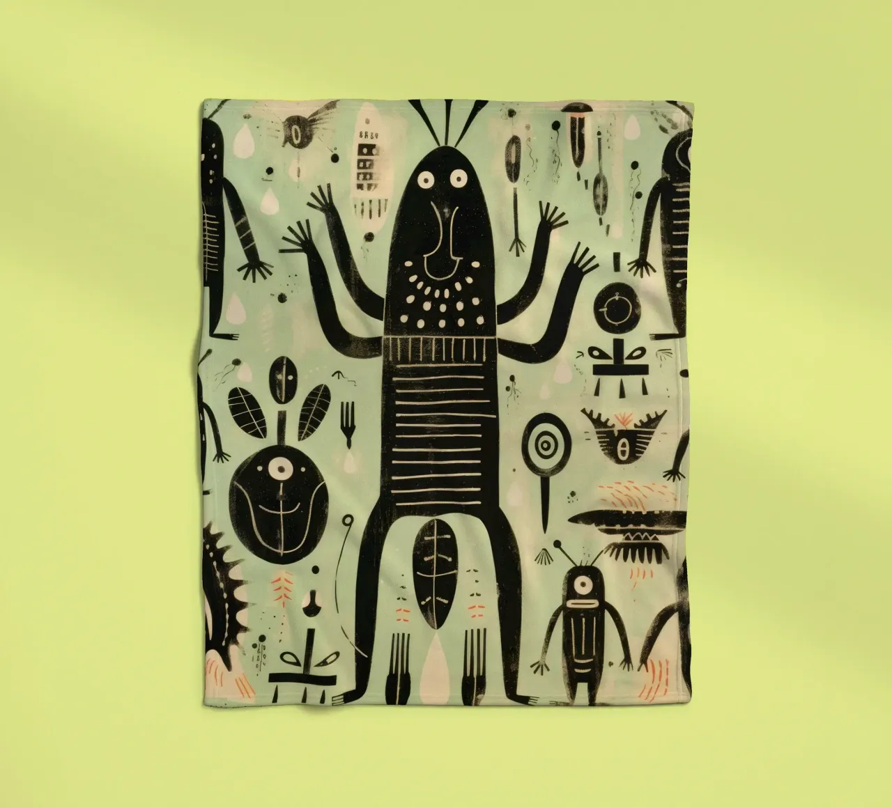 Termite verde 1 coperta in pile da Minimal Animal Art