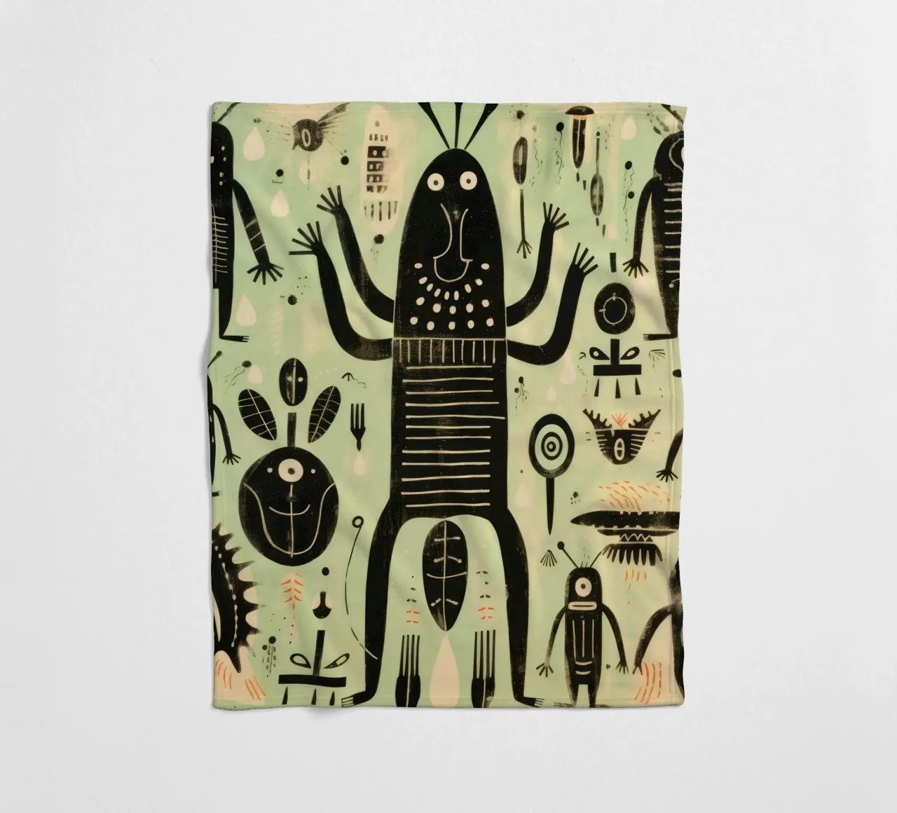 Termite verde 1 coperta in pile da Minimal Animal Art