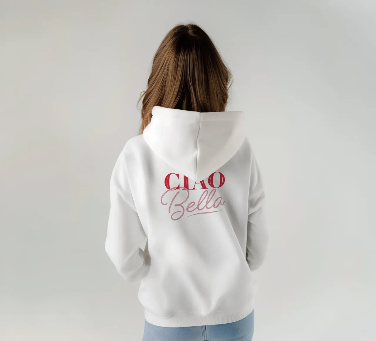Ciao Bella. Hallo, Schöne, mein Liebling. Pretty in Pink. felpa con cappuccio da CalliLetters