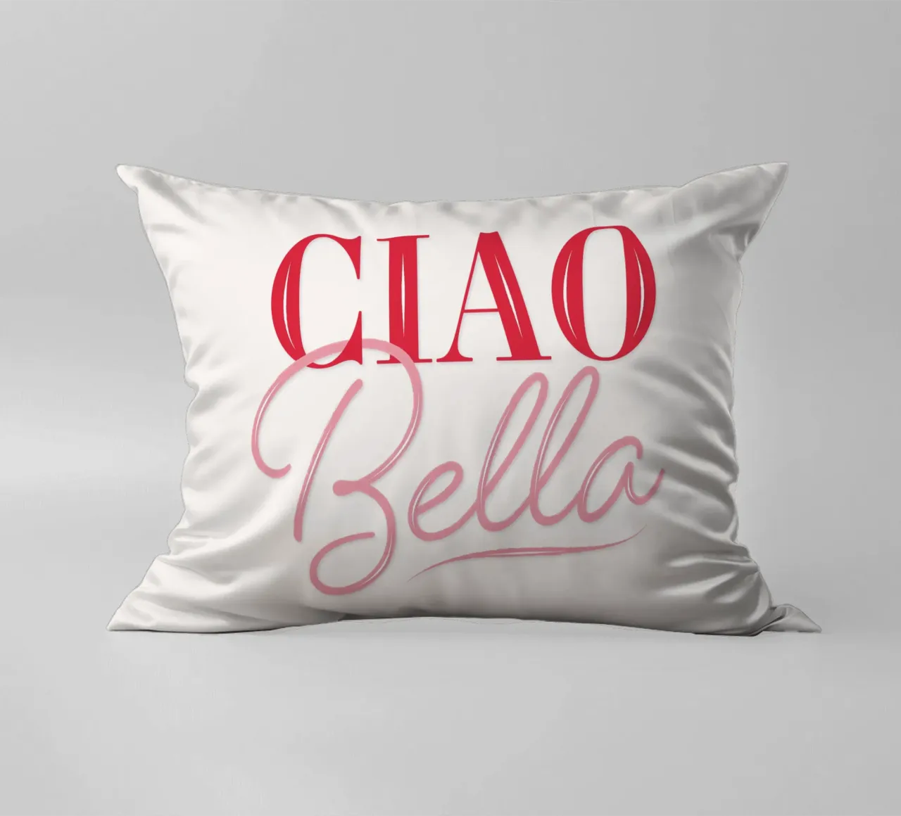 Ciao Bella. Hallo, Schöne, mein Liebling. Pretty in Pink. cuscino da CalliLetters