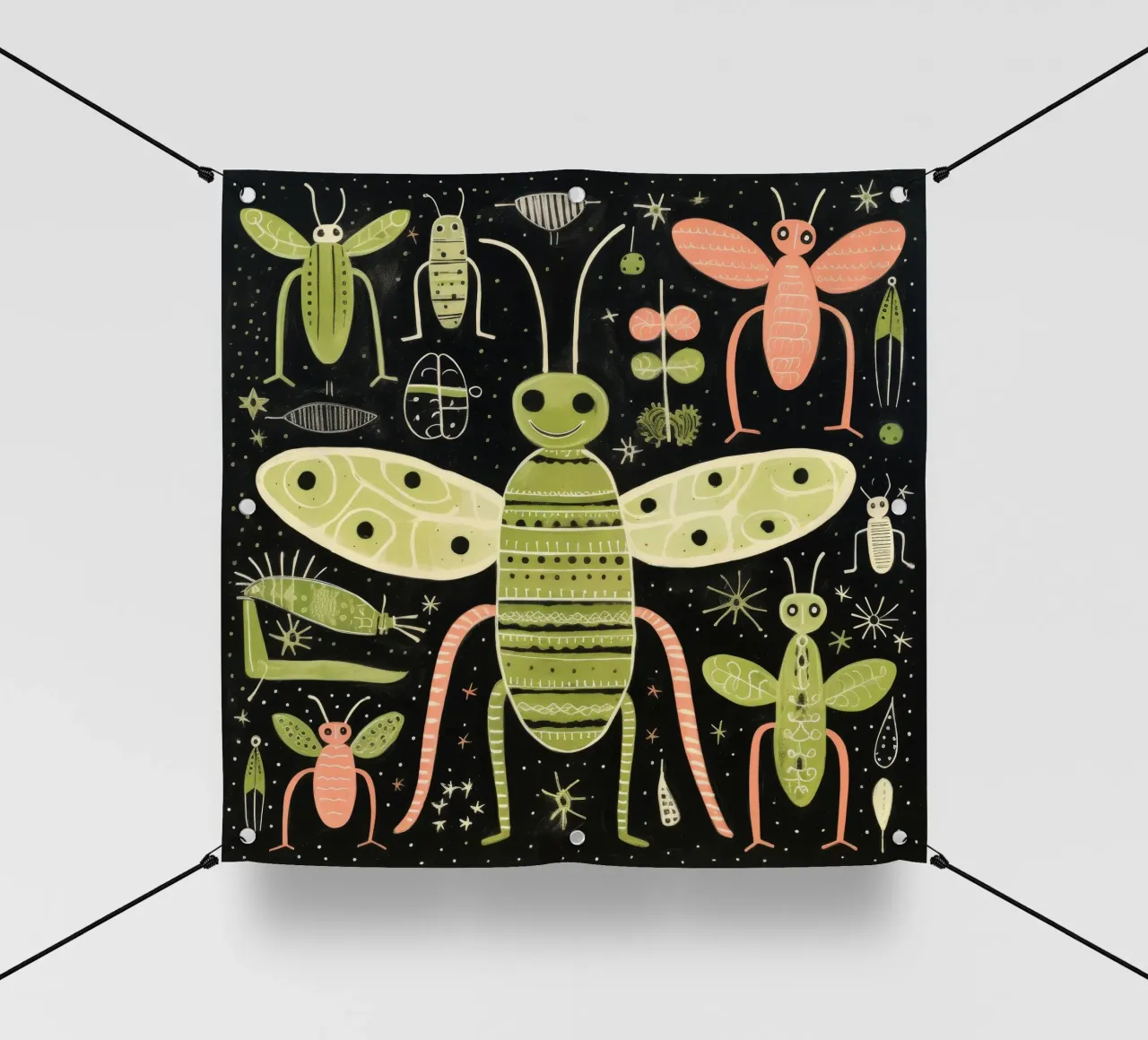 Termite verde 2 telo in pvc da Minimal Animal Art