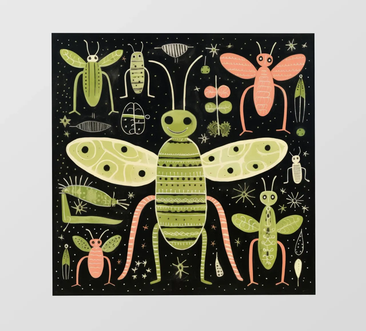 Termite verde 2 telo in pvc da Minimal Animal Art