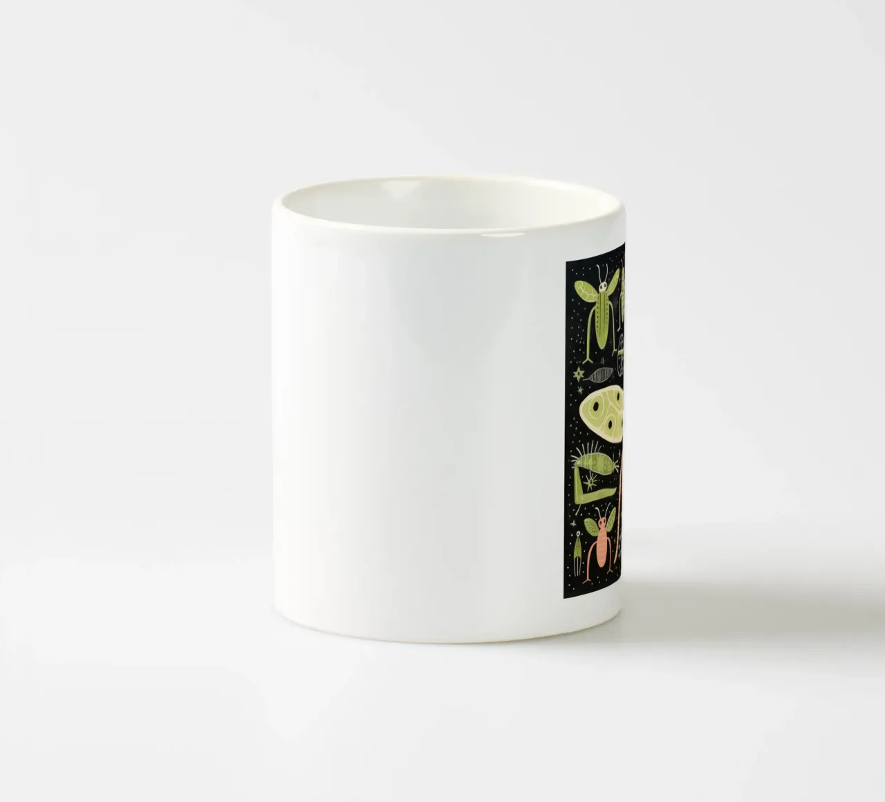 Termite verde 2 tazza in ceramica da Minimal Animal Art