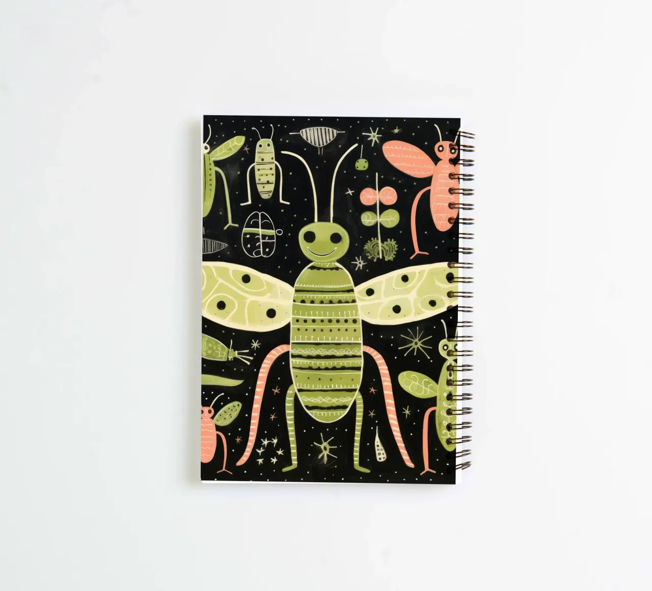Green Termite 2 spiral notebook by Minimal Animal Art