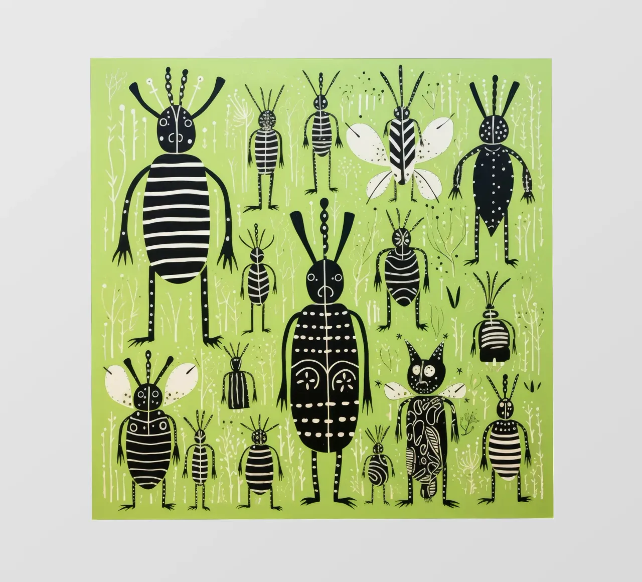 Termite verde 4 pellicola backlit da Minimal Animal Art