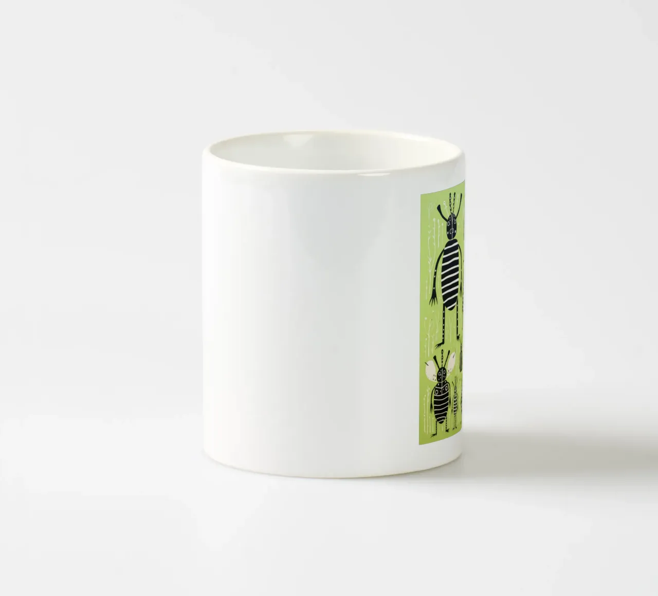 Termite verde 4 tazza in ceramica da Minimal Animal Art