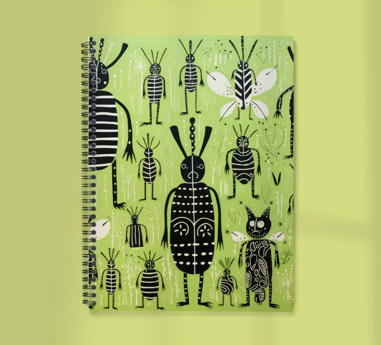 Green Termite 4 spiral notebook by Minimal Animal Art