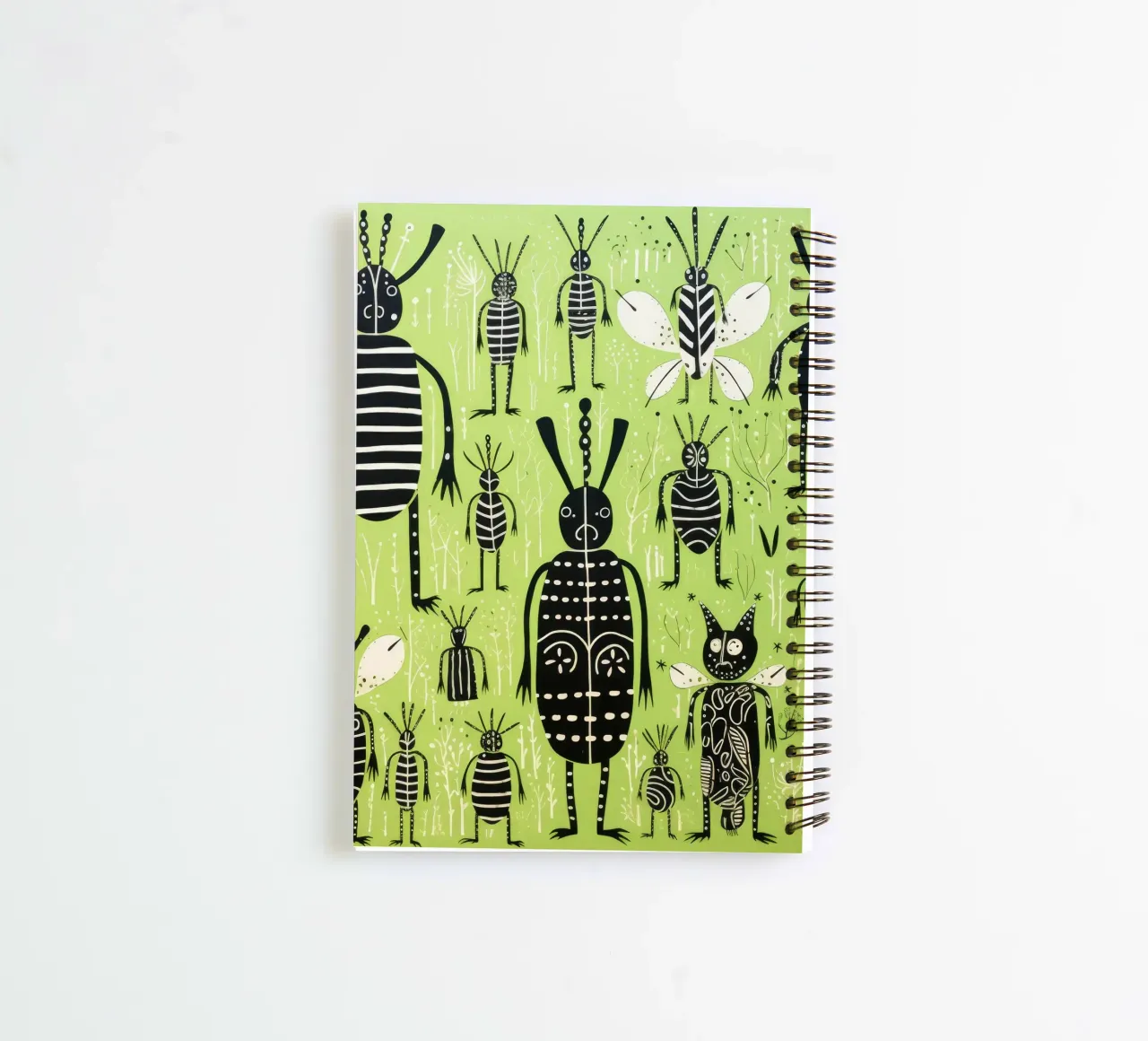 Green Termite 4 spiral notebook by Minimal Animal Art