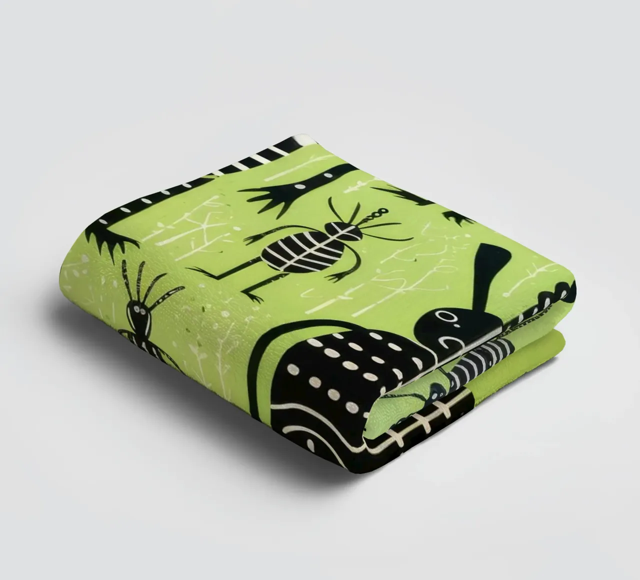 Termite verde 4 asciugamano da bagno da Minimal Animal Art