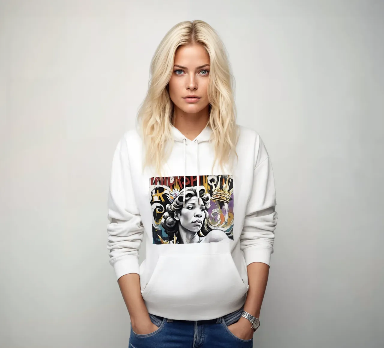 Donne forti felpa con cappuccio da ZAMART - PopArt