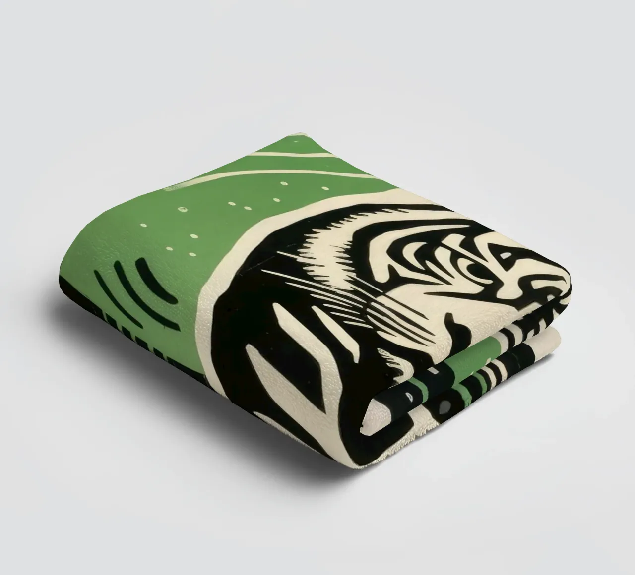 Tigre Verde 3 asciugamano da bagno da Minimal Animal Art