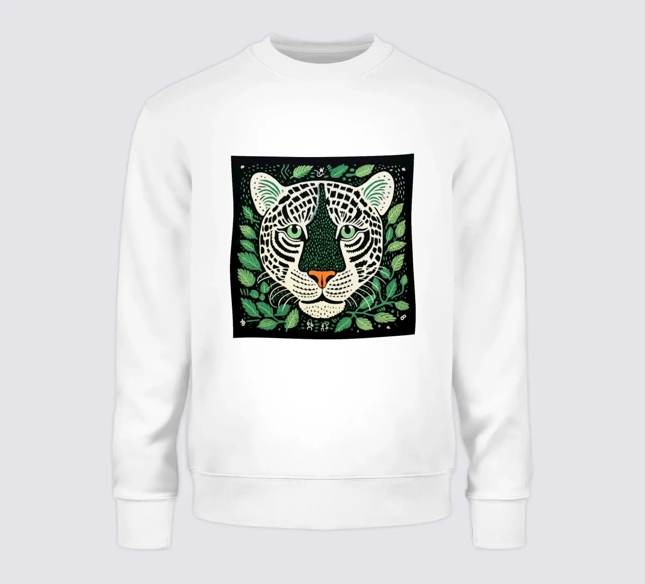 Tigre verde 4 felpa da Minimal Animal Art