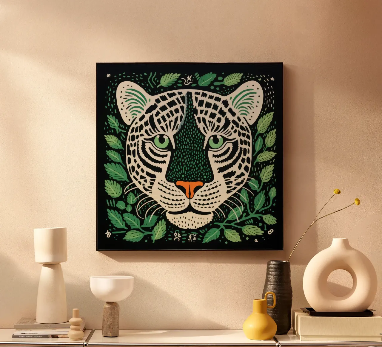 Tigre verde plexiglass da Minimal Animal Art
