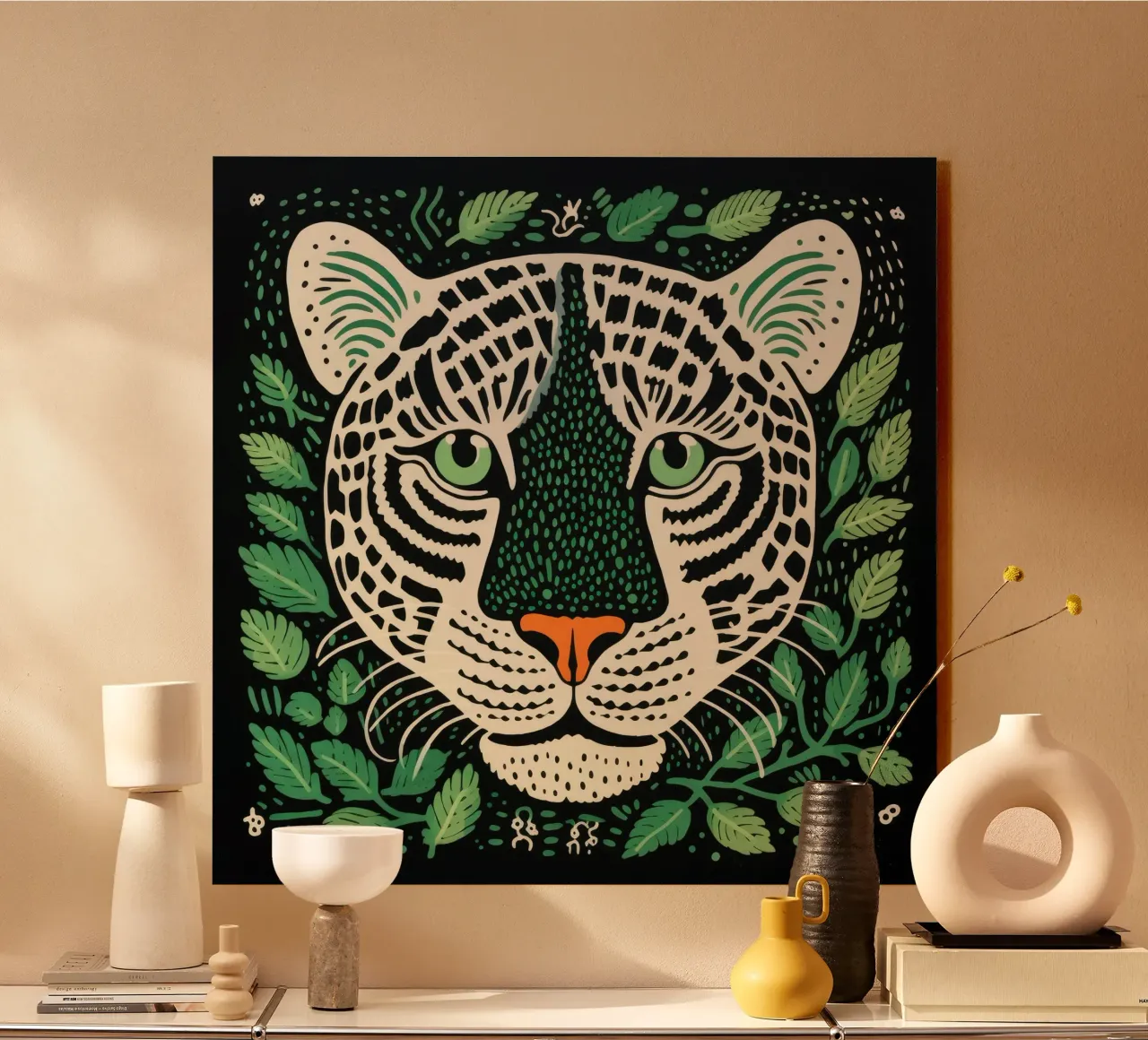 Tigre verde plexiglass da Minimal Animal Art