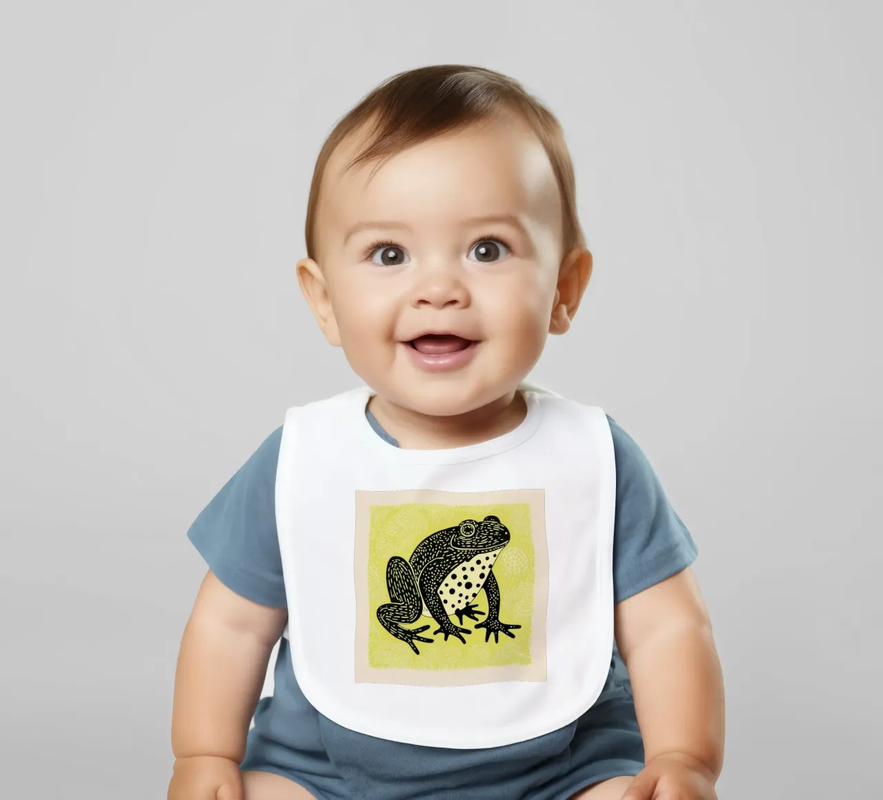 Green Toad bavaglino da Minimal Animal Art