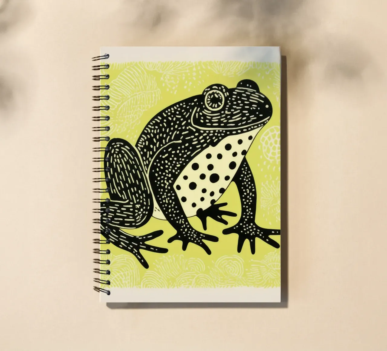 Green Toad 1 spiral notebook by Minimal Animal Art