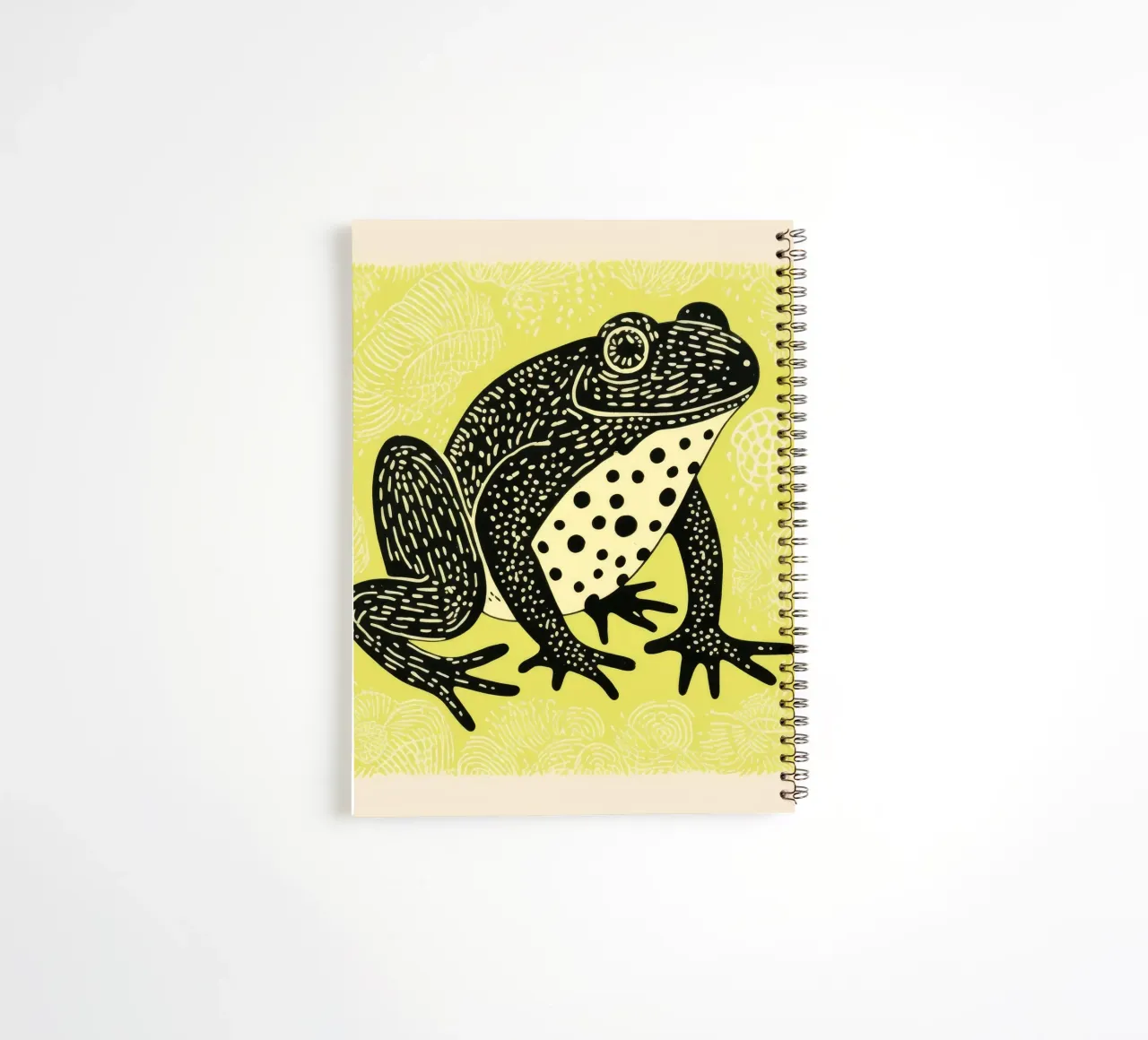 Green Toad 1 spiral notebook by Minimal Animal Art